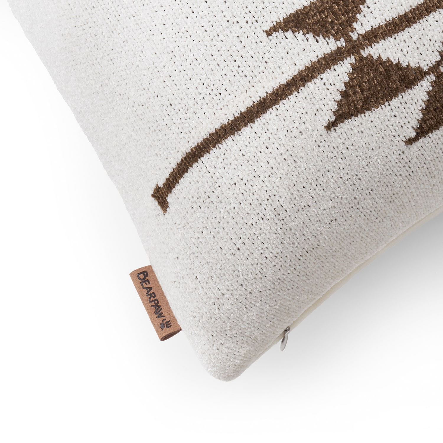 Bearpaw Flow Crystal Chenille Knit Square Throw Pillow