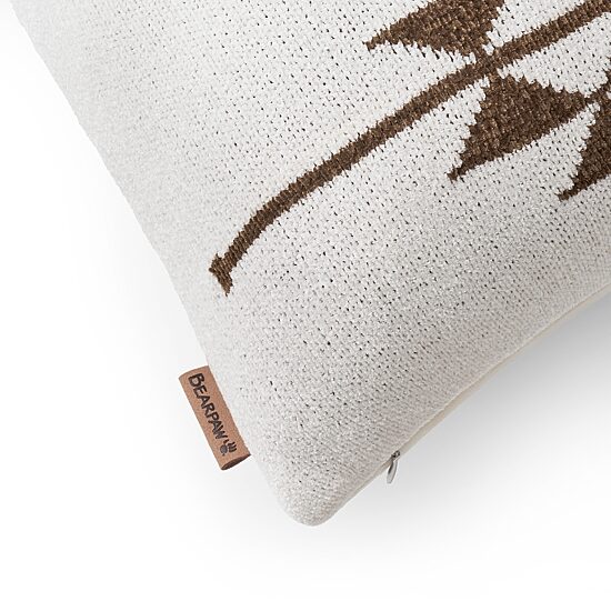 Bearpaw Flow Crystal Chenille Knit Square Throw Pillow