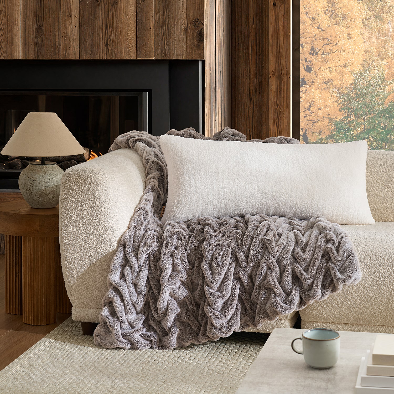 Bearpaw Sophie Sherpa 26x26 Bolster Pillow