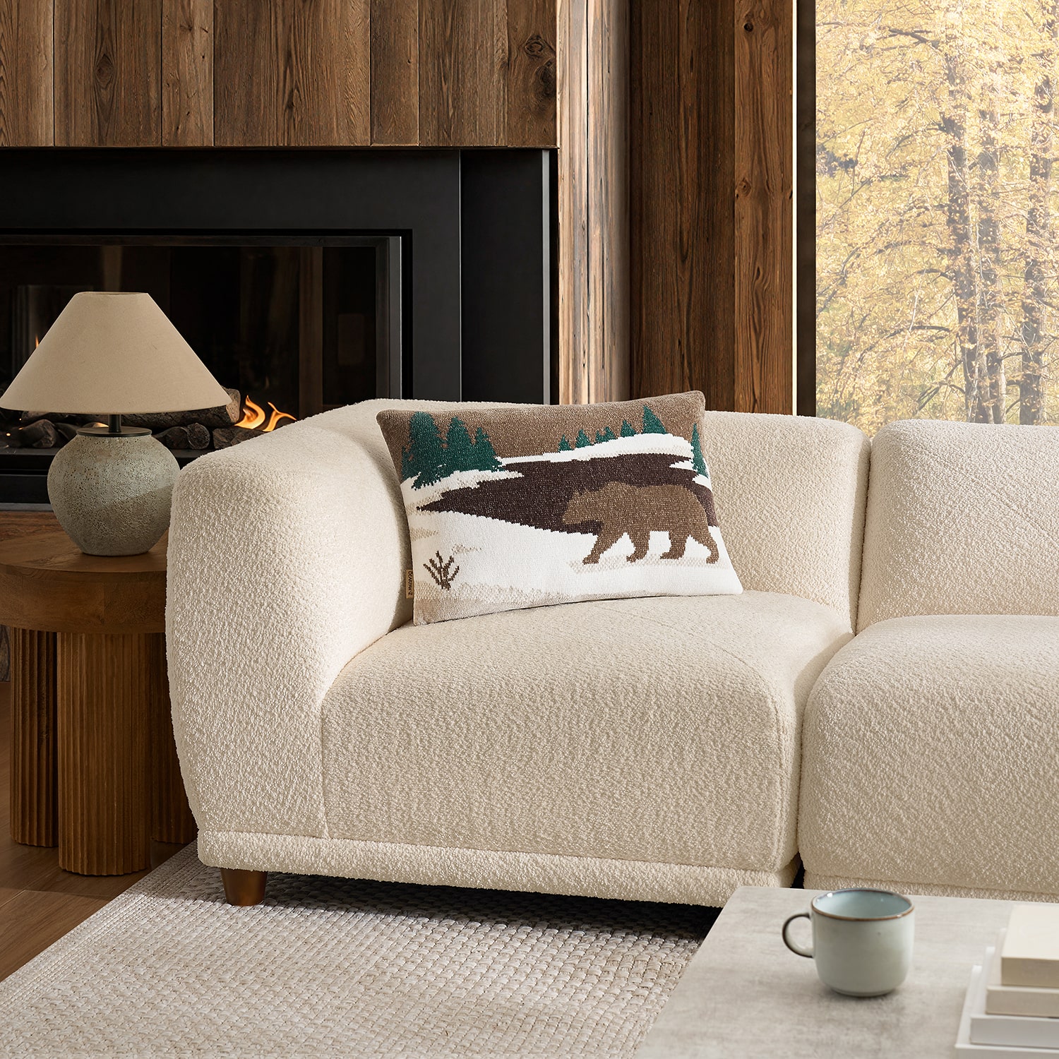 Bearpaw Ansel Chenille Knitted Oblong Throw Pillow