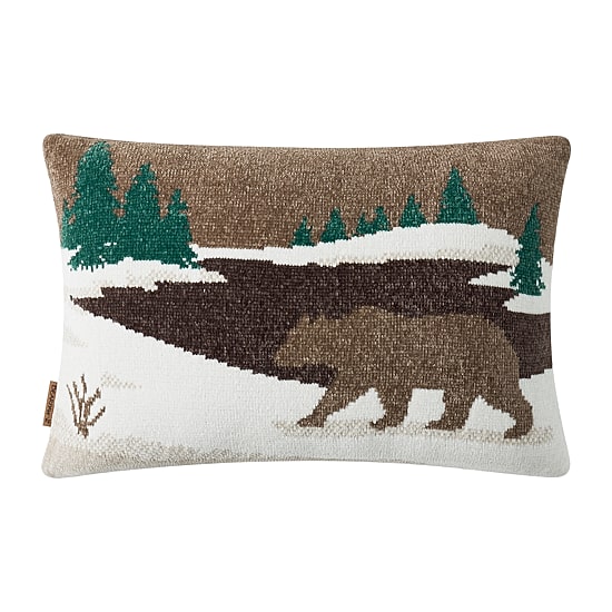 Bearpaw Ansel Chenille Knitted Oblong Throw Pillow