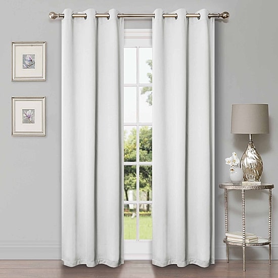 SUPERIOR® Solid Grommet Top Energy Saving Room Darkening Set of 2 Curtain Panel