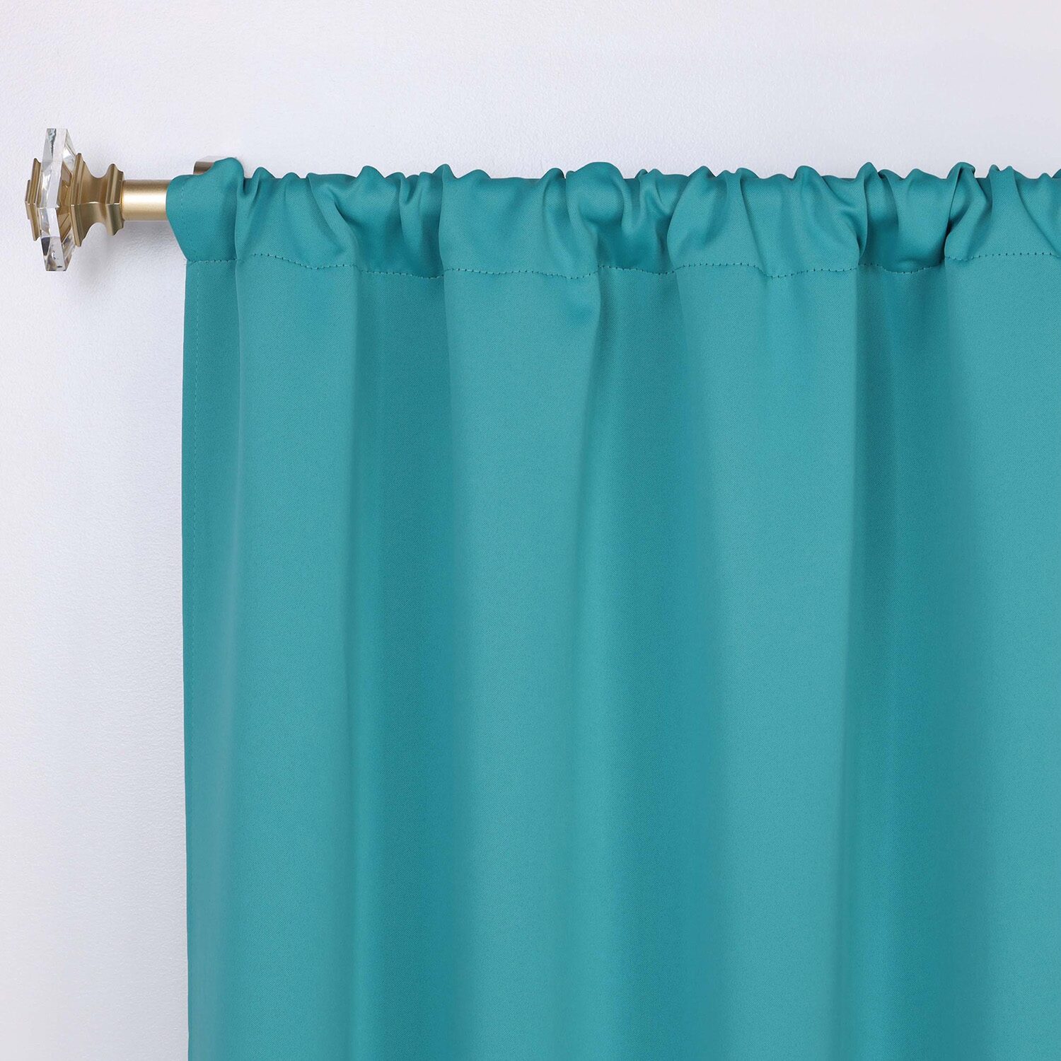 SUPERIOR® Solid Rod Pocket Energy Saving Room Darkening Set of 2 Curtain Panel