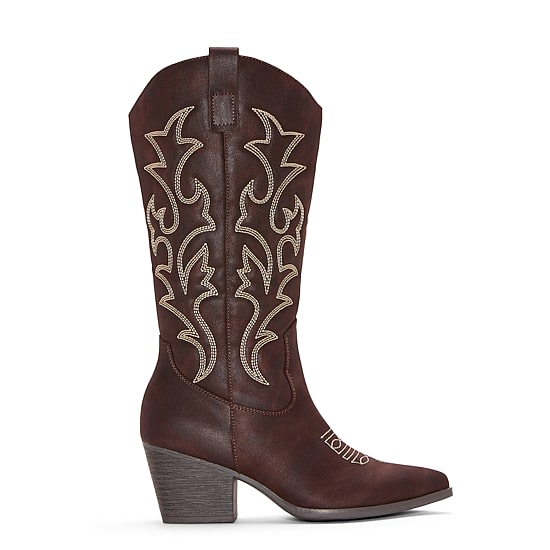 Pop Womens Ellary Block Heel Cowboy Boots