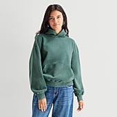Arizona Womens Juniors Long Sleeve Fleece Hoodie