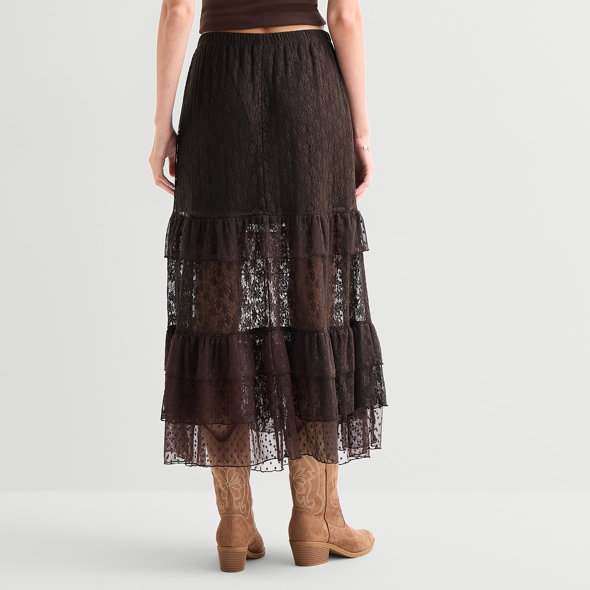 Arizona Womens Juniors Long A-Line Skirt