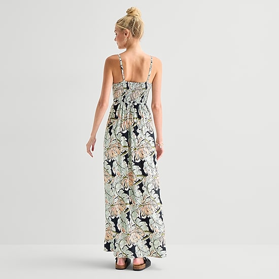 Hurley Womens Juniors Square Neck Sleeveless Sundress
