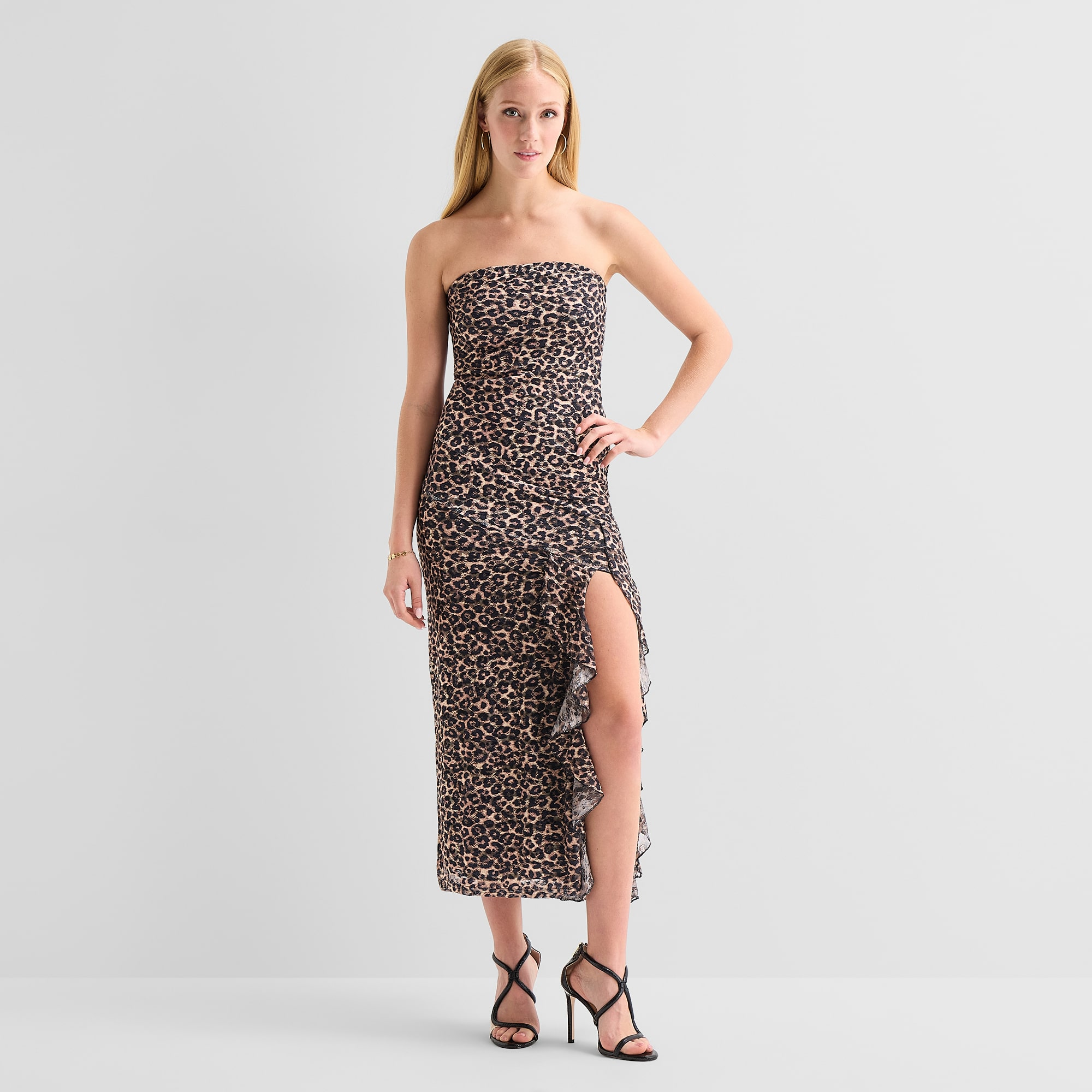 Forever 21 Womens Juniors Sleeveless Animal Bodycon Dress