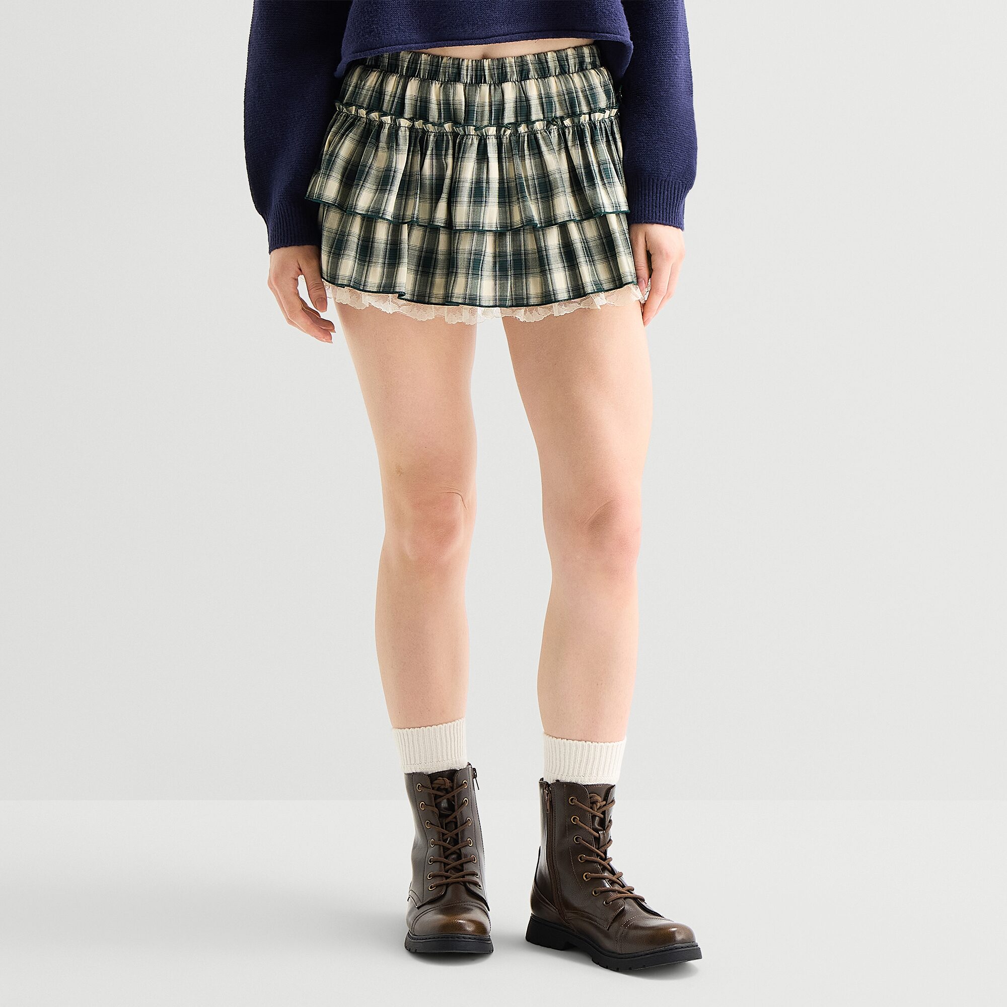 Arizona Womens Juniors Mini Pleated Skirt