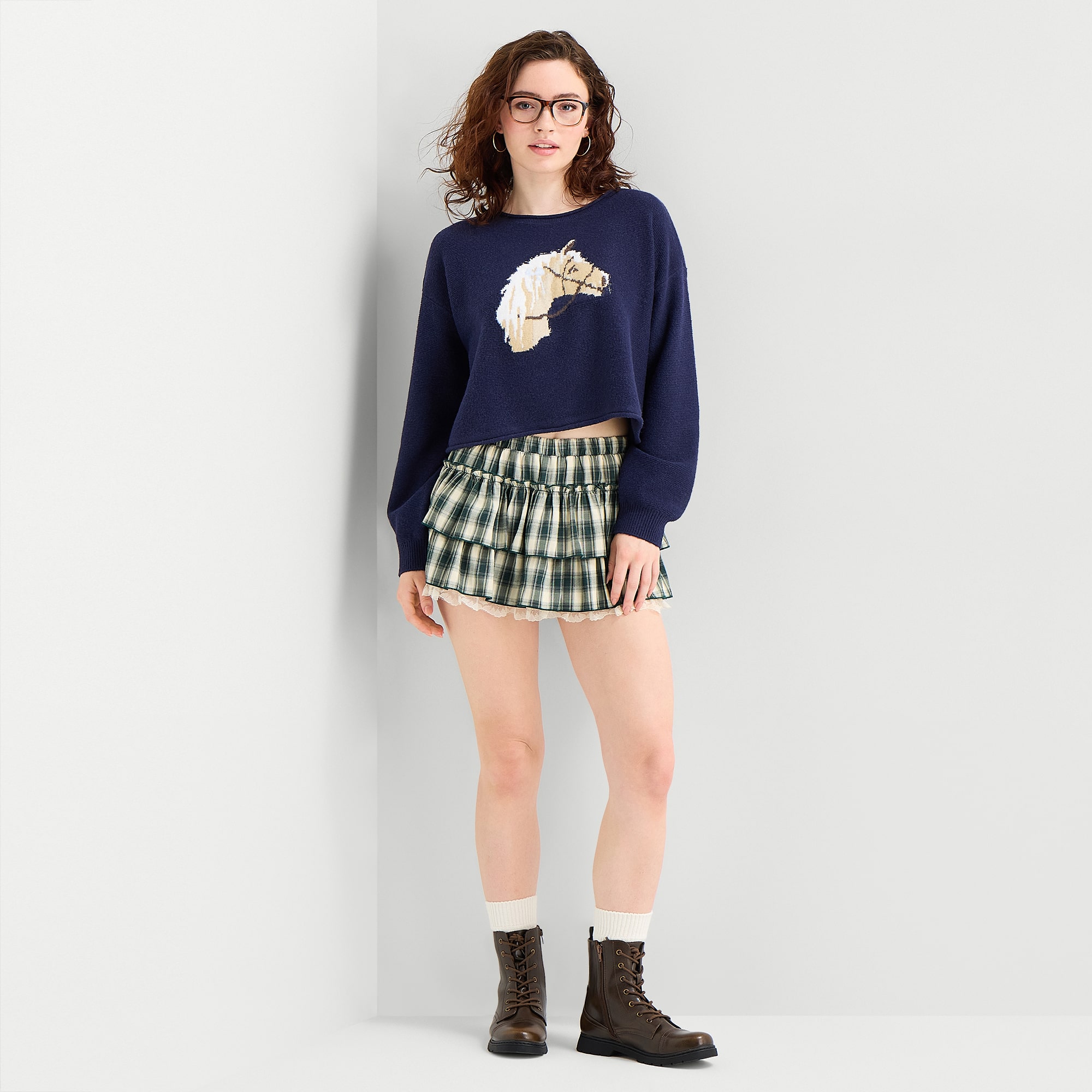 Arizona Womens Juniors Mini Pleated Skirt