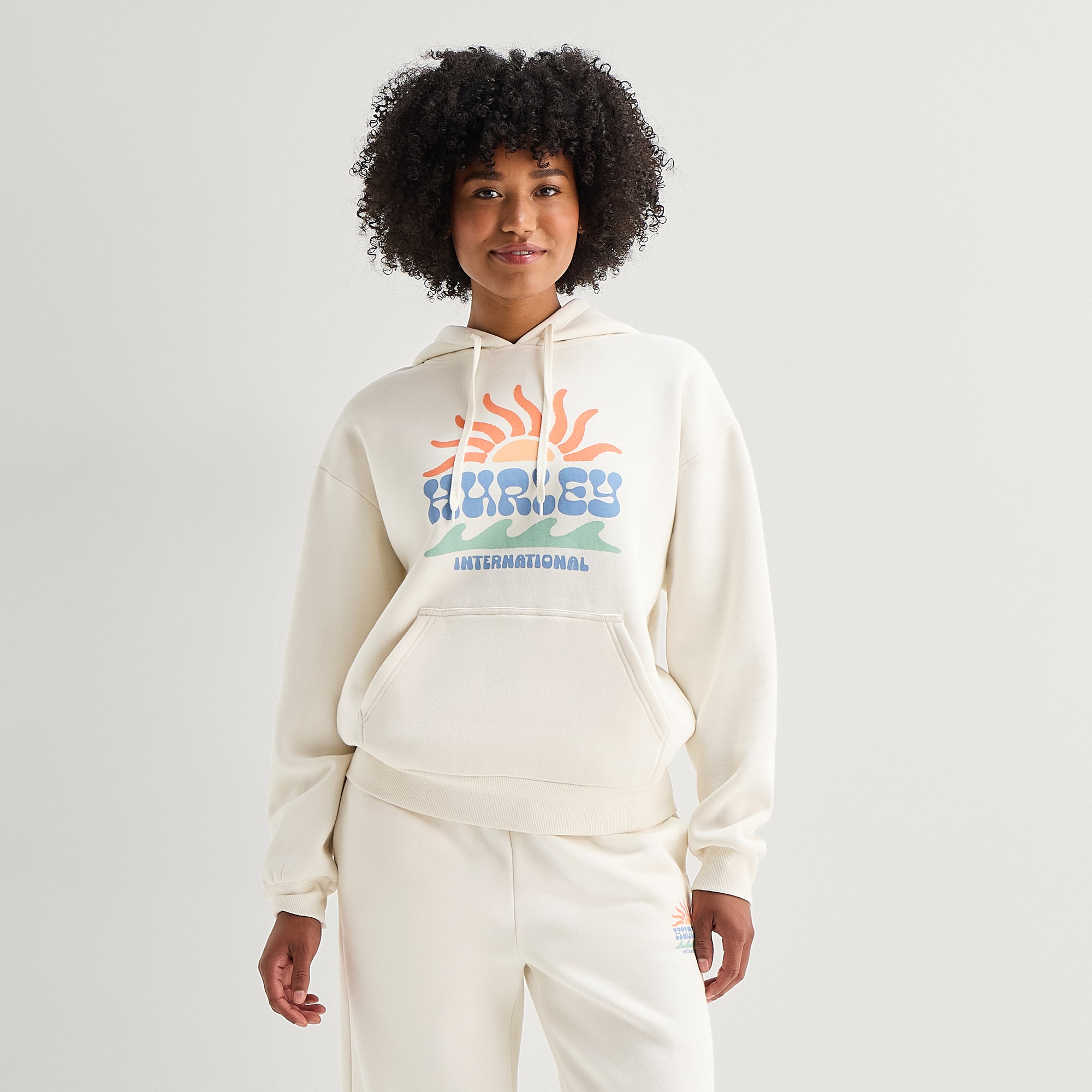 Hurley Womens Juniors Long Sleeve Fleece Hoodie