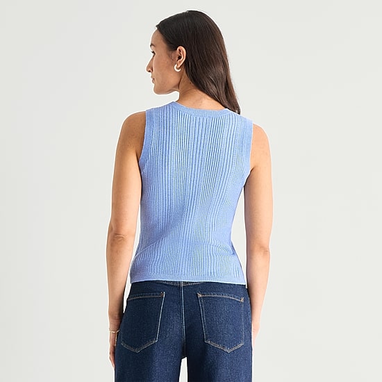 A.N.A Womens V Neck Button Sweater Vest