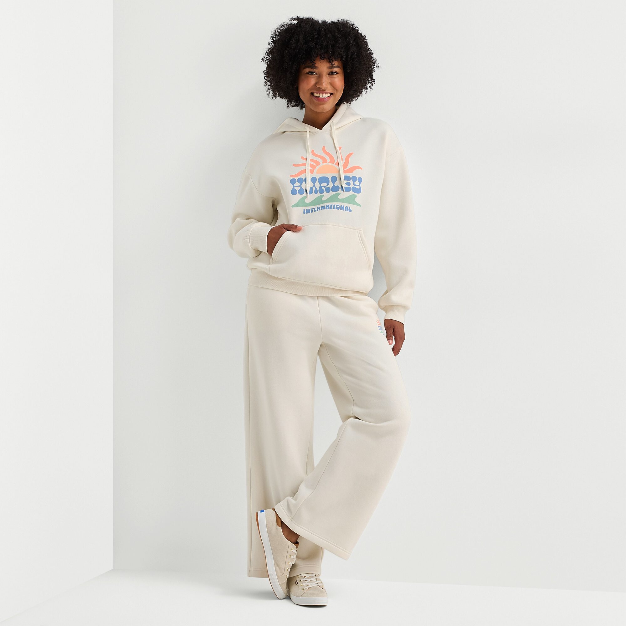Hurley Womens Juniors Long Sleeve Fleece Hoodie