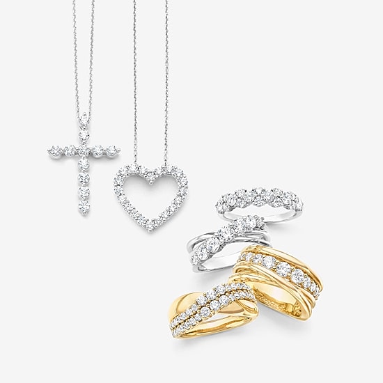 Cross (F, Si2) Womens 1 CT. T.W. Lab Grown White Diamond 14K Gold Over Silver Cross 18 Inch Pendant Necklace