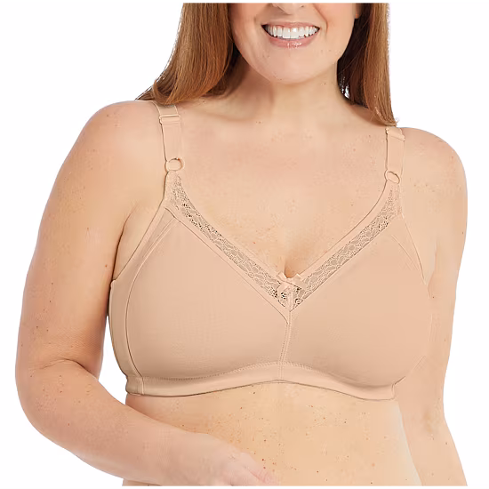 Leading Lady The Camille - Wireless Soft-Cup Cotton Bra with Lace 153
