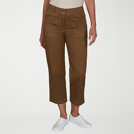 Hearts Of Palm Womens Straight Mid Rise Capri Pant