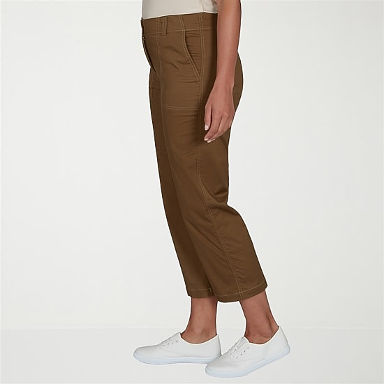Hearts Of Palm Womens Straight Mid Rise Capri Pant