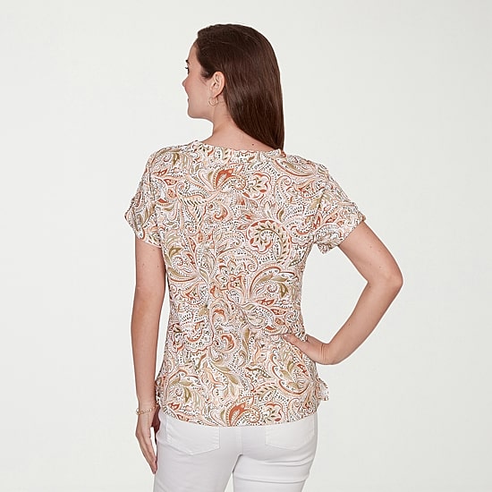 Hearts Of Palm Womens Short Sleeve Regular Fit Henley Shirt