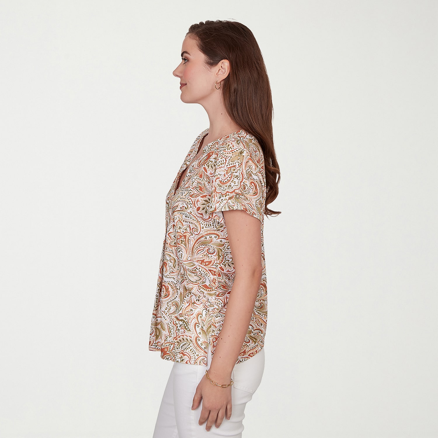 Hearts Of Palm Womens Short Sleeve Regular Fit Henley Shirt