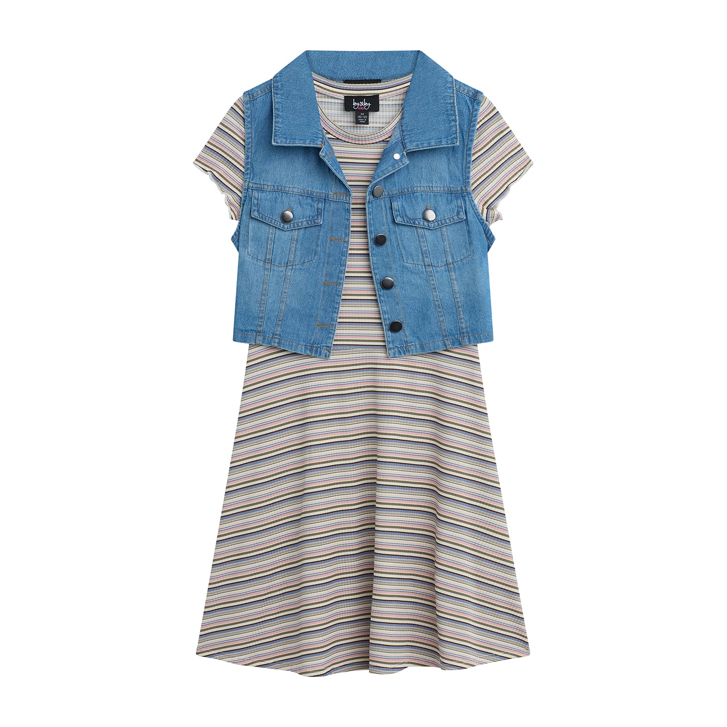 Byer California Girls Striped 2-pc. Dress Set