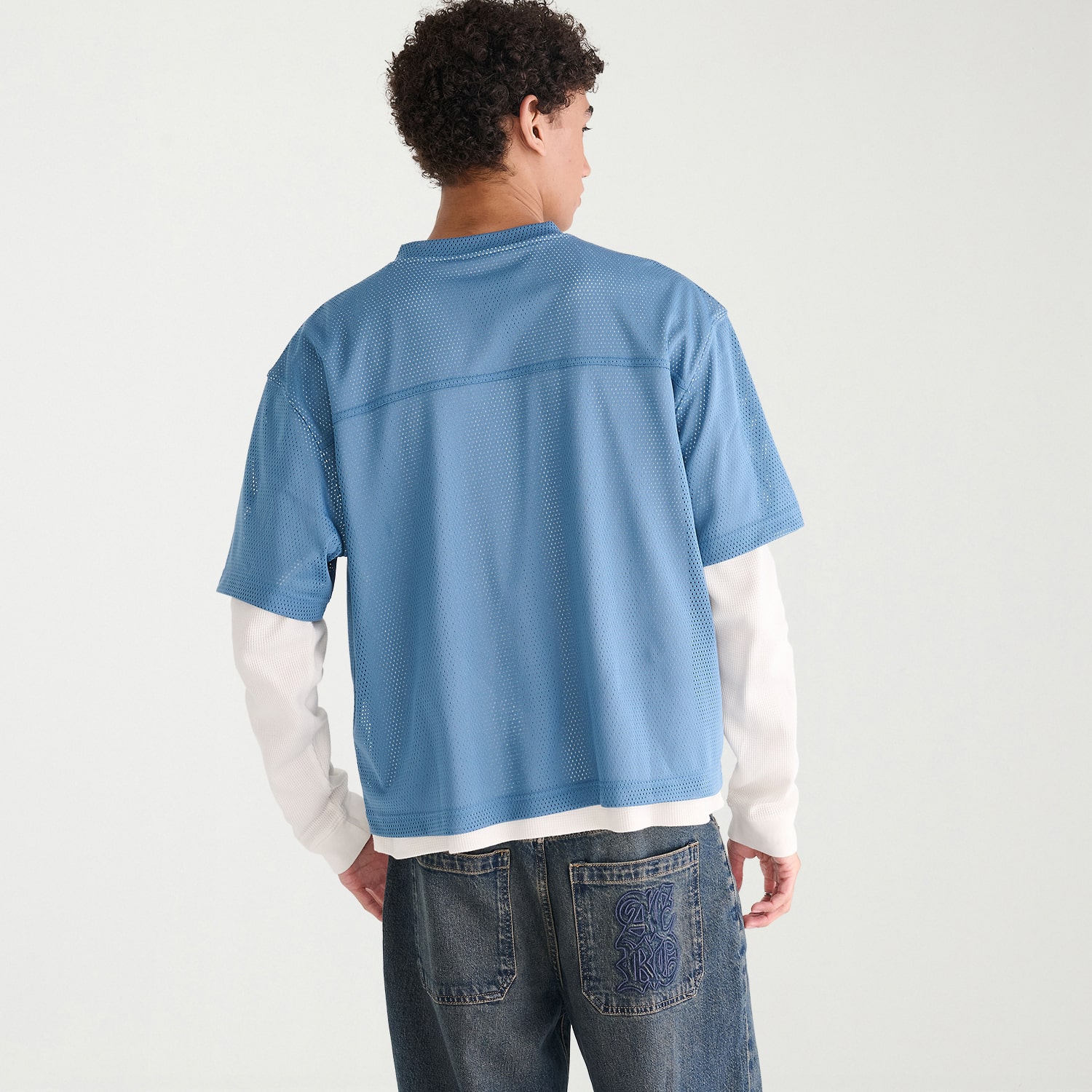 AEROPOSTALE Mens V Neck Long Sleeve Jersey