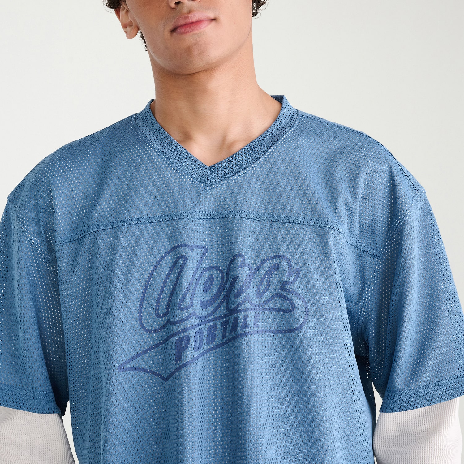 AEROPOSTALE Mens V Neck Long Sleeve Jersey