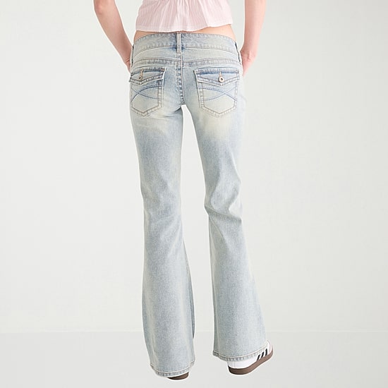AEROPOSTALE Womens Juniors Low Rise Flare Leg Jean