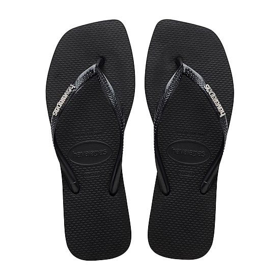 Havaianas® Womens Slim Square Logo Metallic Flip-Flops