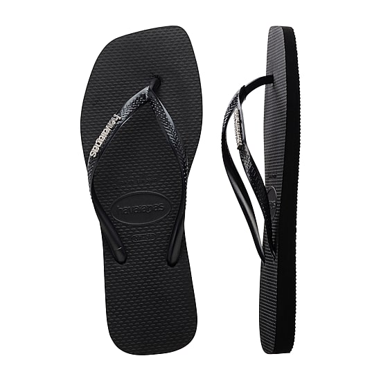Havaianas® Womens Slim Square Logo Metallic Flip-Flops