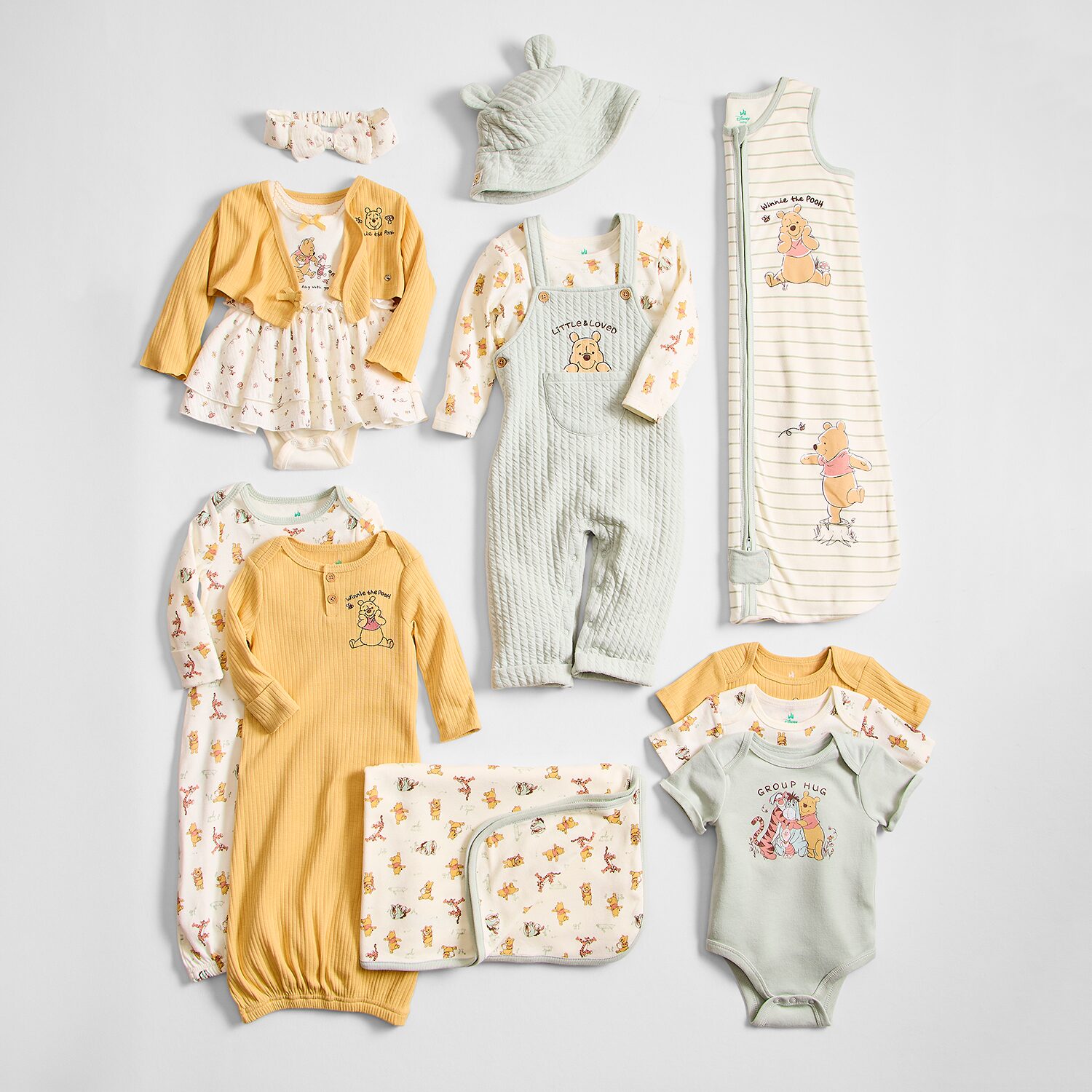 Disney Baby Boys Winnie The Pooh Crew Neck Long Sleeve 2-pc. Nightgown