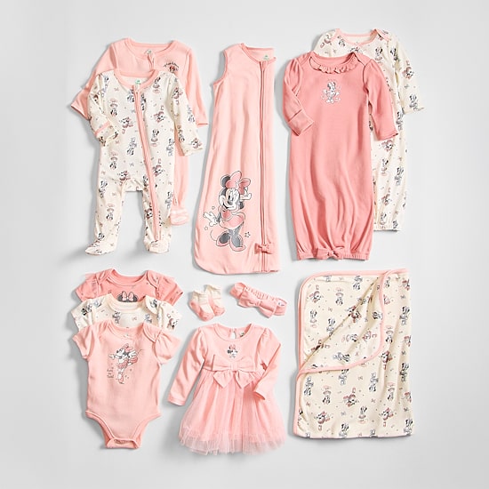 Baby Girls Minnie Mouse Crew Neck Long Sleeve 2-pc. Nightgown