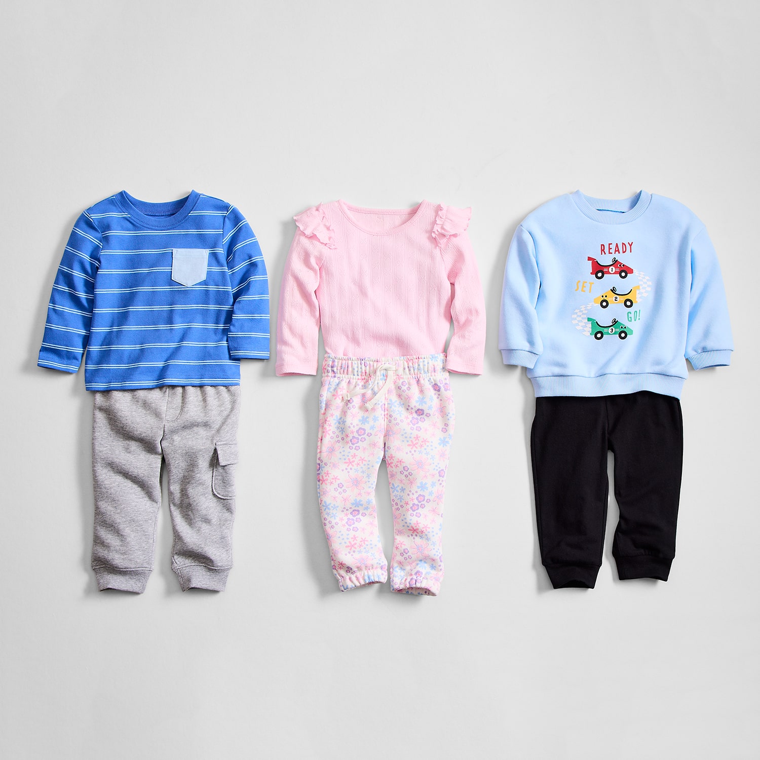 Okie Dokie Baby Boys Crew Neck Long Sleeve T-Shirt