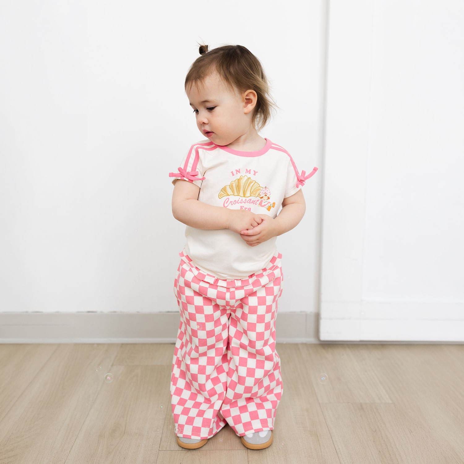 Grayson Little Toddler Girls Wide Leg Relaxed Fit Pull-On Pant