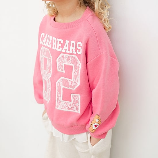 Grayson Little Toddler Girls Crew Neck Long Sleeve Care Bears Sweatshirt