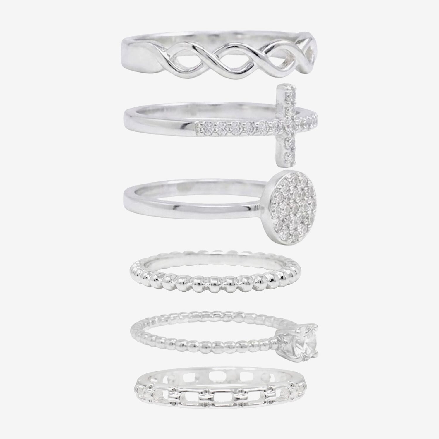 AEROPOSTALE Womens Crystal Ring Set