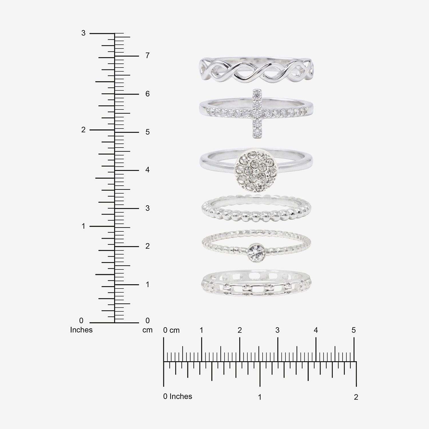 AEROPOSTALE Womens Crystal Ring Set