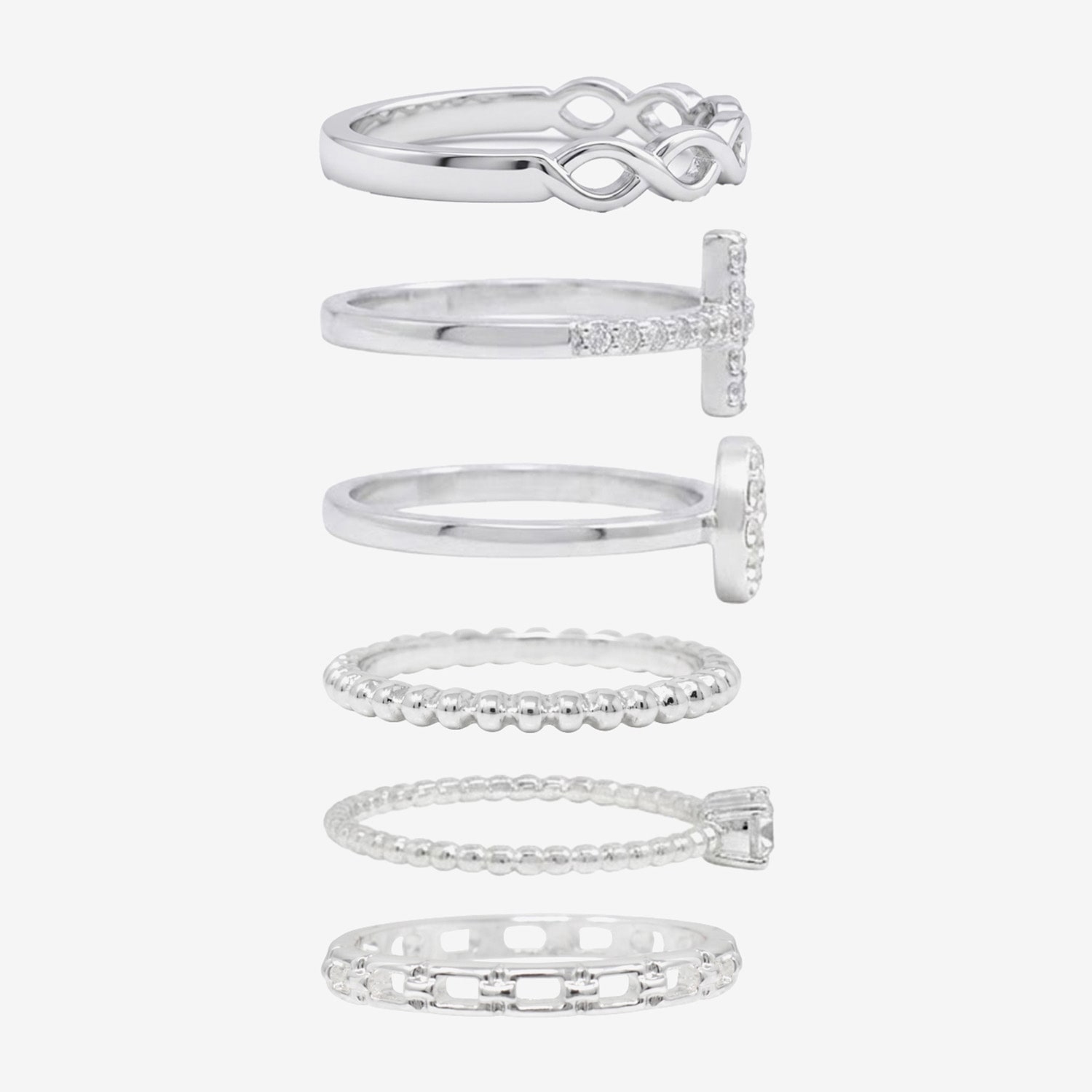 AEROPOSTALE Womens Crystal Ring Set