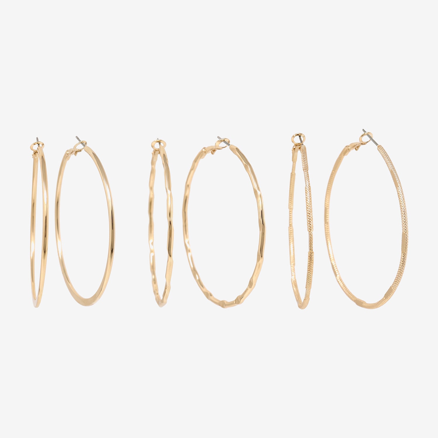 AEROPOSTALE Womens Crystal 1 Inch Circle Hoop Earrings