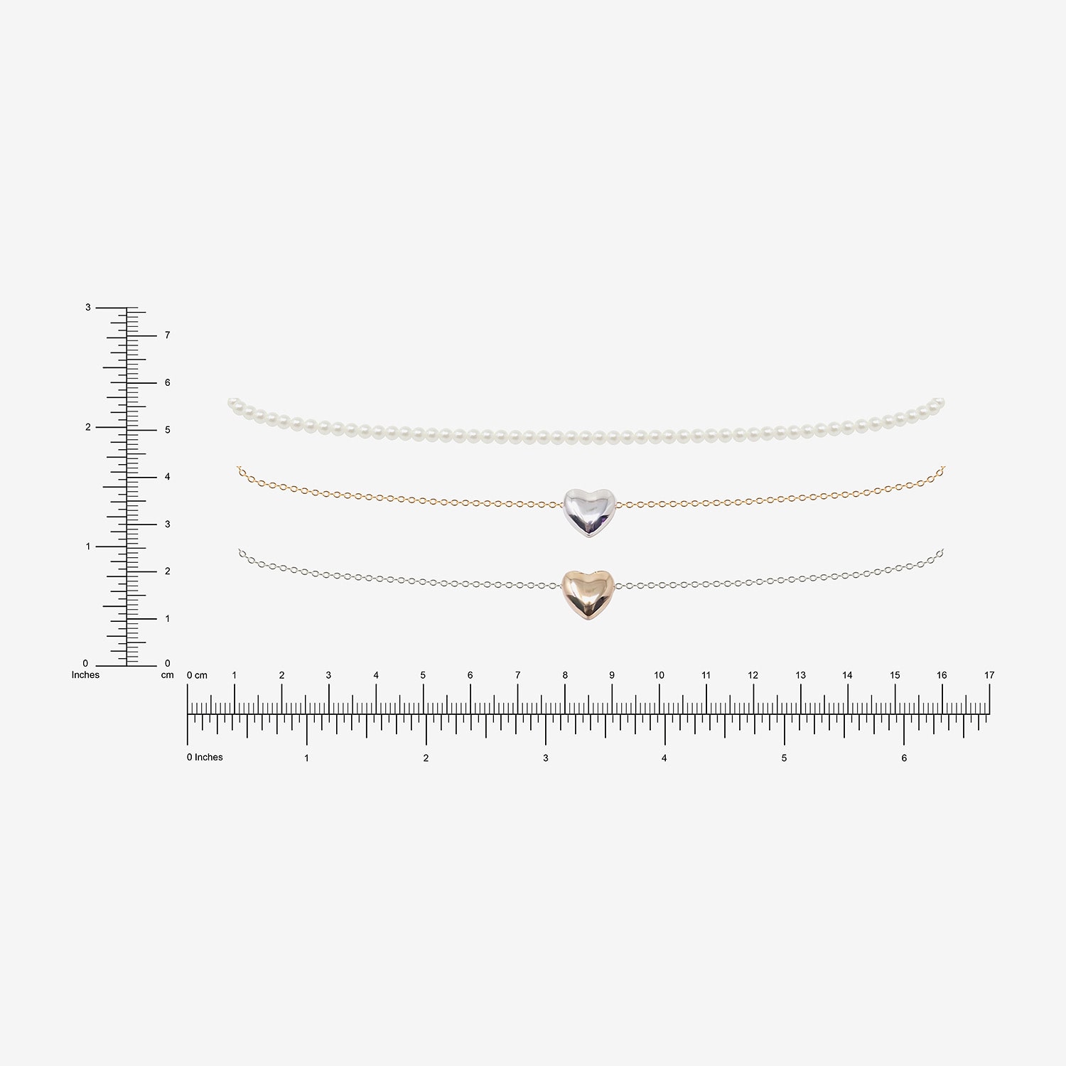 AEROPOSTALE Womens Heart 18 Inch Choker Necklace