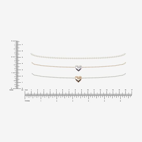 AEROPOSTALE Womens Heart 18 Inch Choker Necklace
