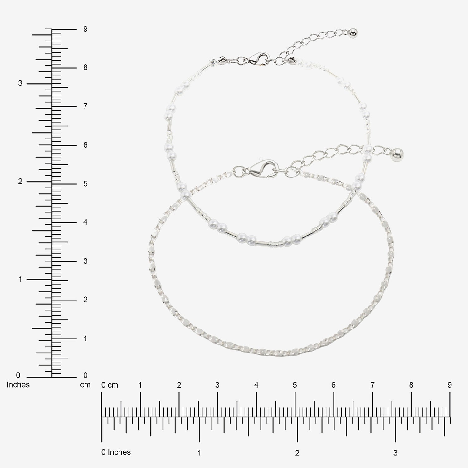 AEROPOSTALE Womens 9 Inch Curb Circle Ankle Bracelet