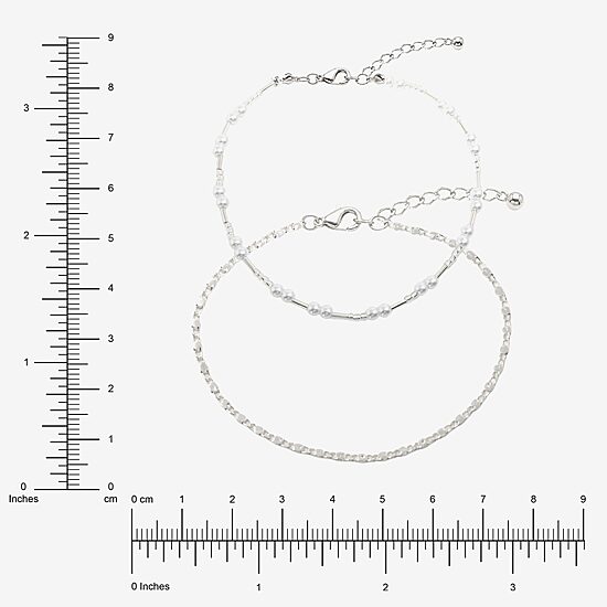 AEROPOSTALE Womens 9 Inch Curb Circle Ankle Bracelet
