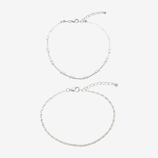 AEROPOSTALE Womens 9 Inch Curb Circle Ankle Bracelet
