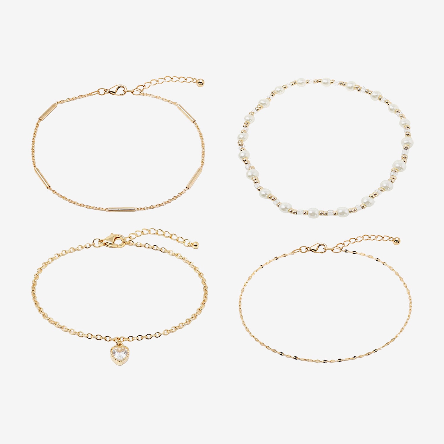 AEROPOSTALE Womens 4-pc. Zircon Bracelet Set