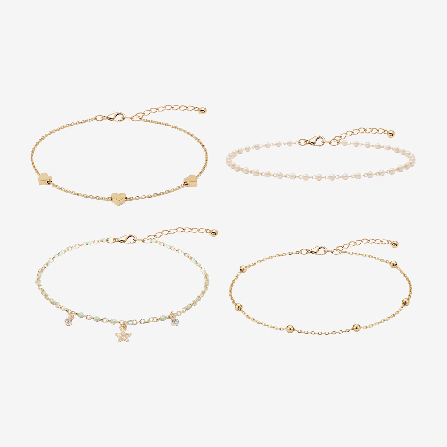 AEROPOSTALE Womens 4-pc. Glass Bracelet Set