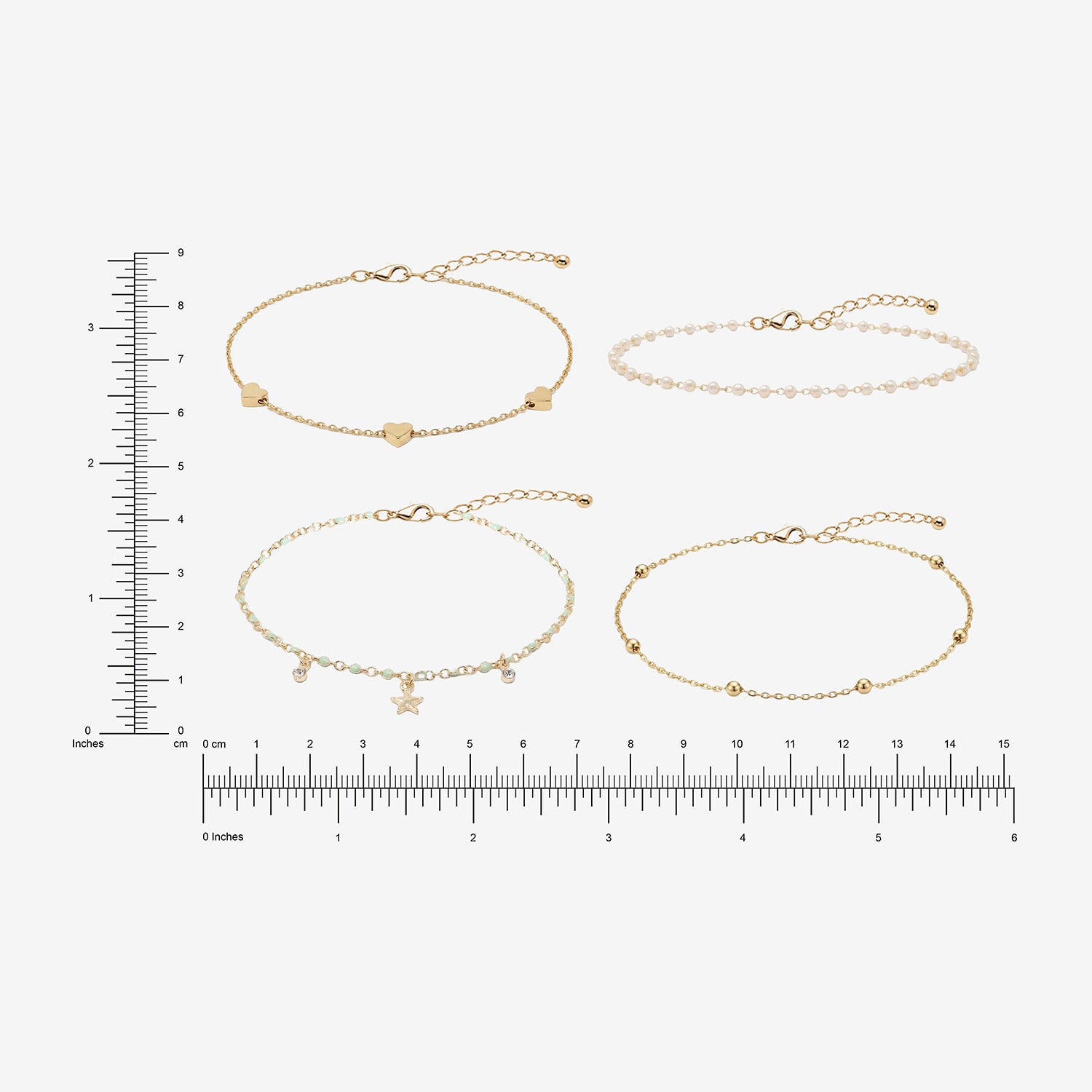 AEROPOSTALE Womens 4-pc. Glass Bracelet Set