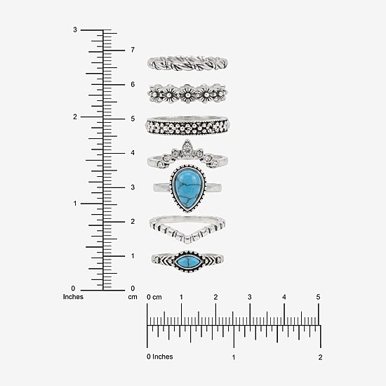 AEROPOSTALE Womens Turquoise Ring Set