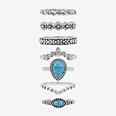AEROPOSTALE Womens Turquoise Ring Set