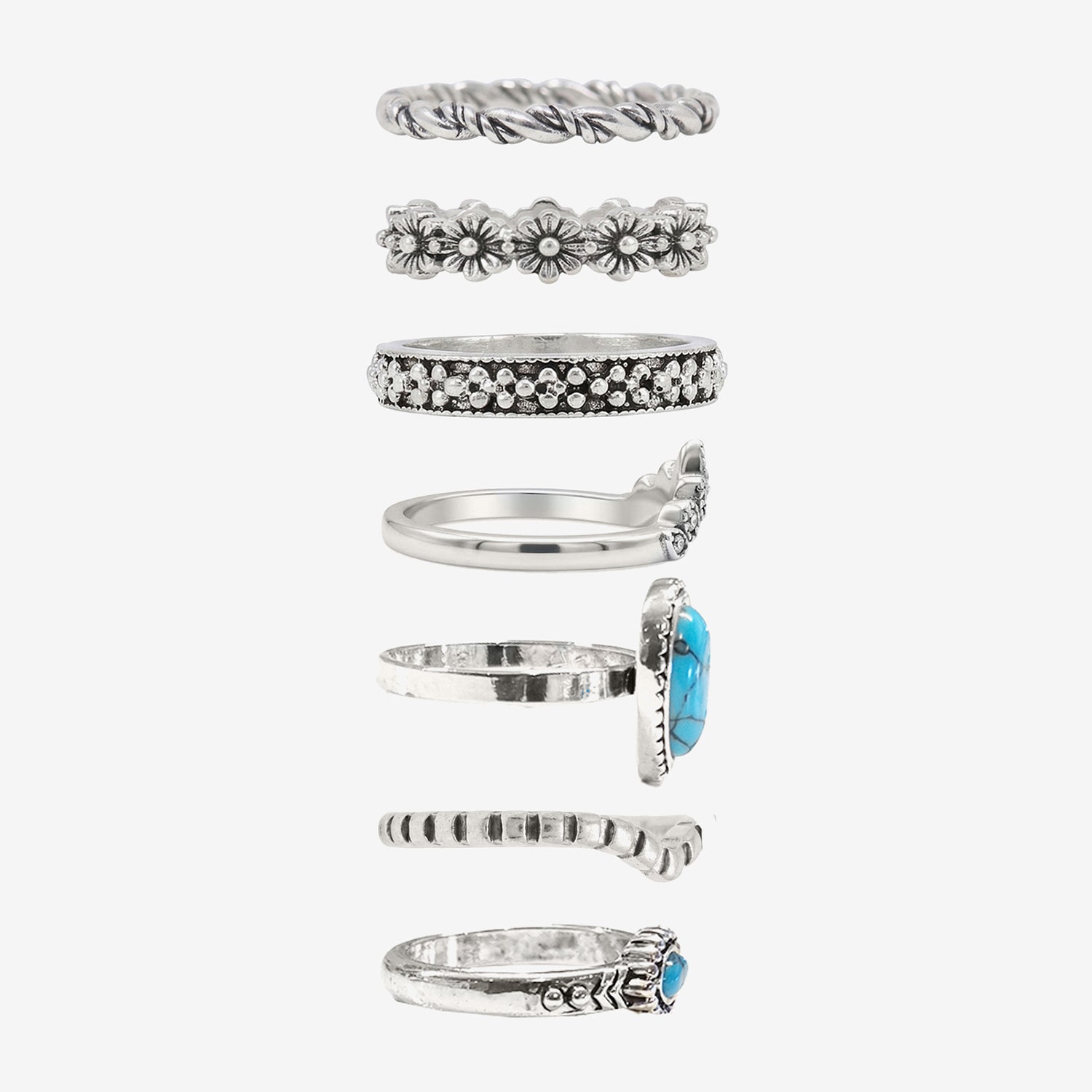 AEROPOSTALE Womens Turquoise Ring Set
