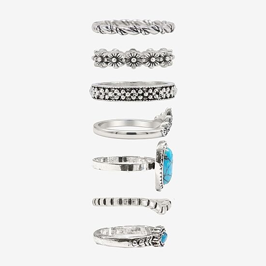 AEROPOSTALE Womens Turquoise Ring Set